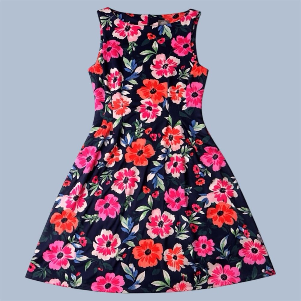 Vince Camuto floral fit & flare dress 8P NWT